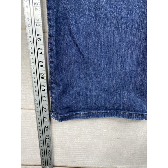 Calvin Klein Jeans Womens 32/14 Blue Ultimate Boot Cut Stretch Denim Dark Wash - Picture 4 of 10